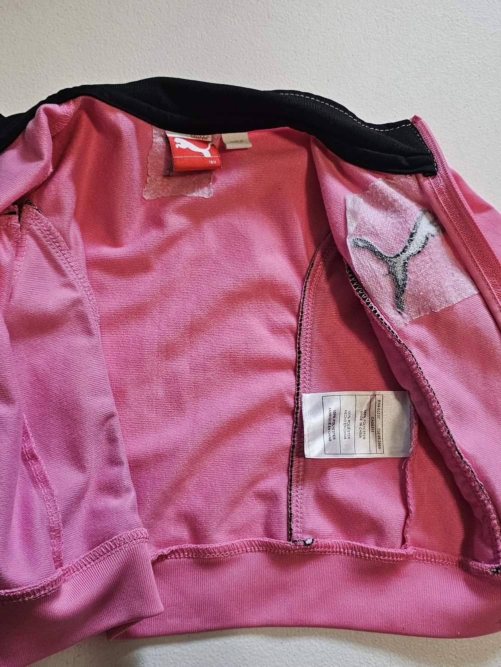 Puma Pink Girls Zip-Up Jacket